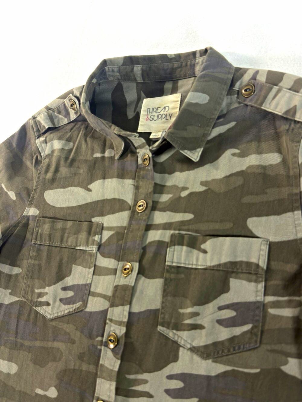 Thread & Supply M Camo Utility Button Up Shirt